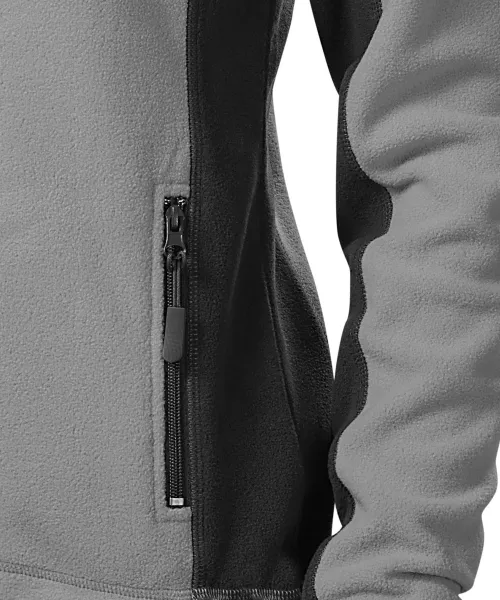 Chaqueta de mujer polar en contraste - Prácticos bolsillos con cremallera.