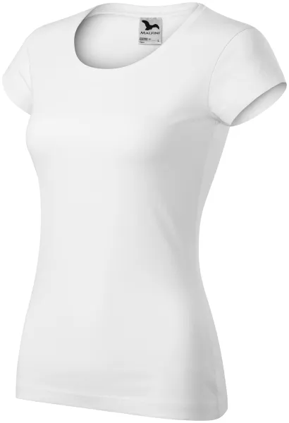 Camiseta de mujer slim fit con cuello redondo - Camiseta cómoda de algodón para mujer.