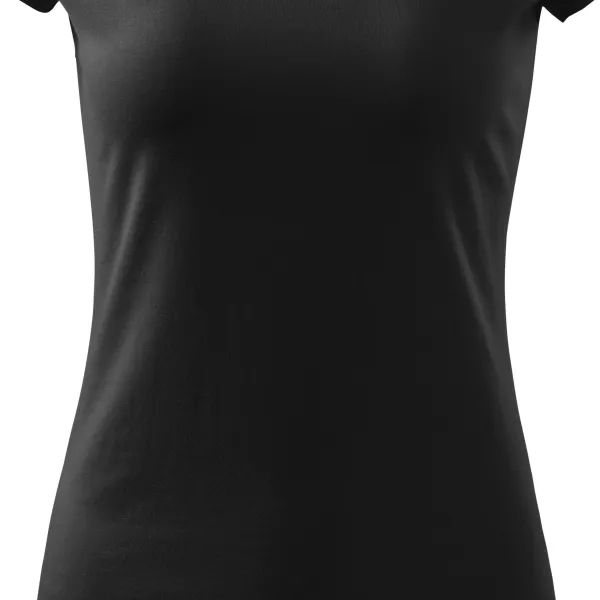 Camiseta de mujer con mangas muy cortas. - Corte suavemente cónico
