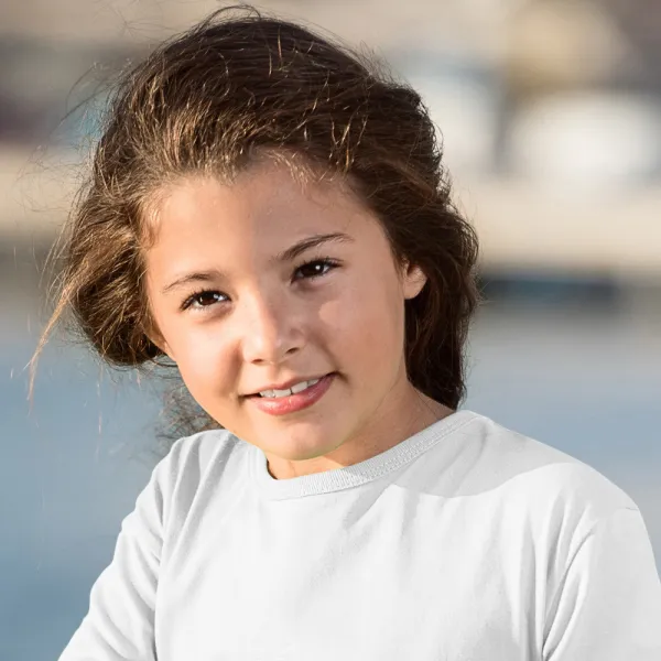 Camiseta de manga larga para niños - Escote redondo clásico