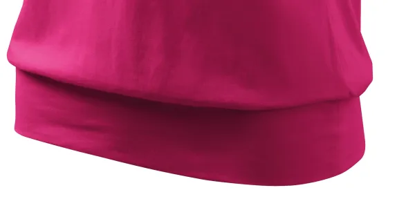 Camiseta de moda para mujer - Dobladillo inferior ancho de la camisa